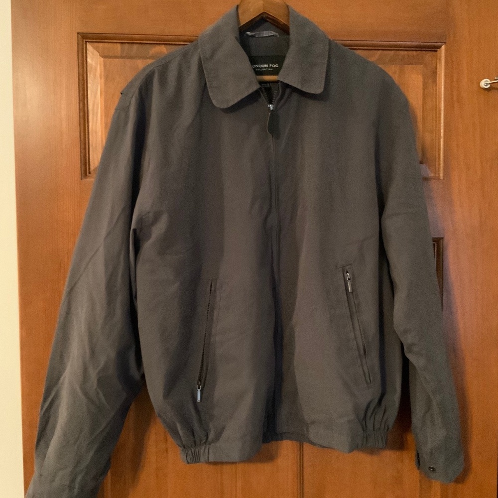 London Fog Golf Jacket, Mens Small, Grey